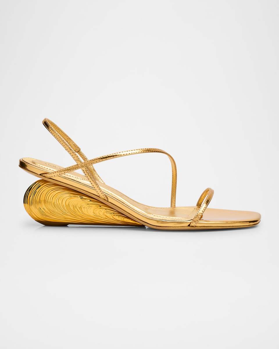 Bridget Metallic Wedge Strappy Sandals